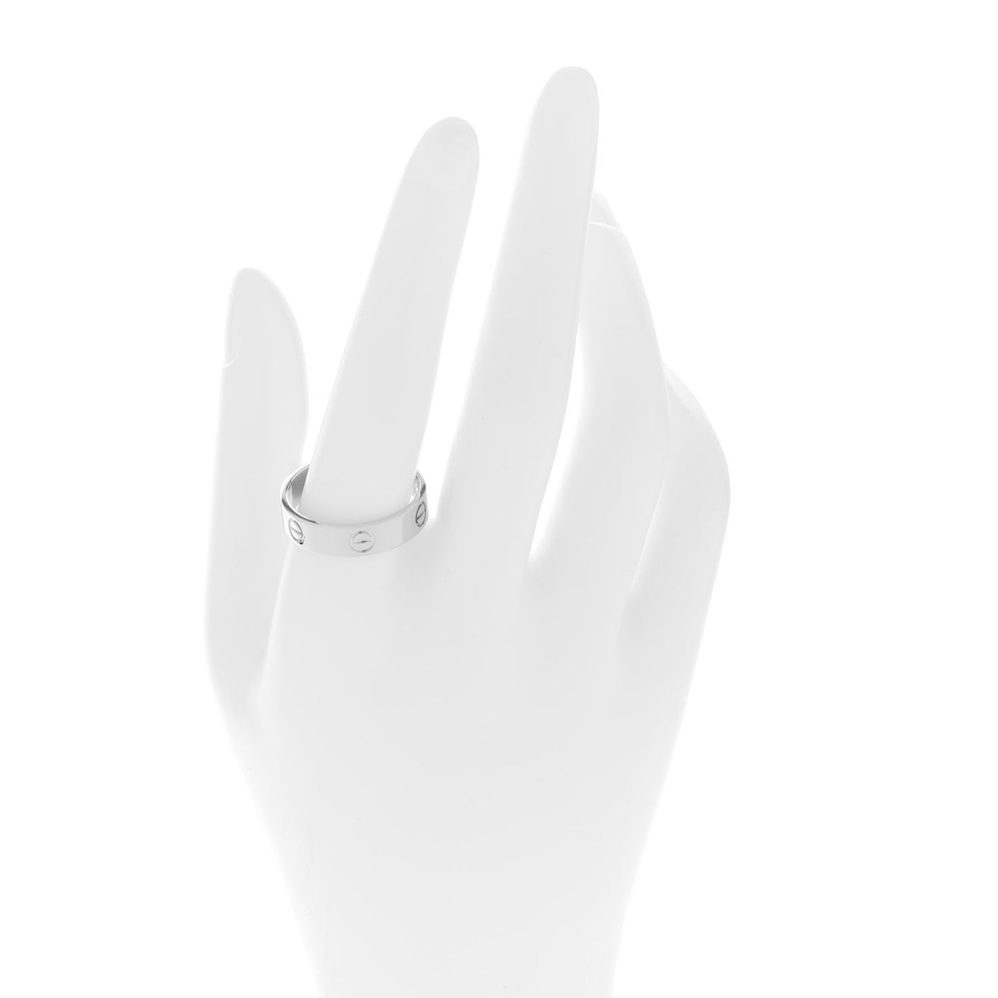 18K White Gold 5.5mm LOVE Ring 64 10.75