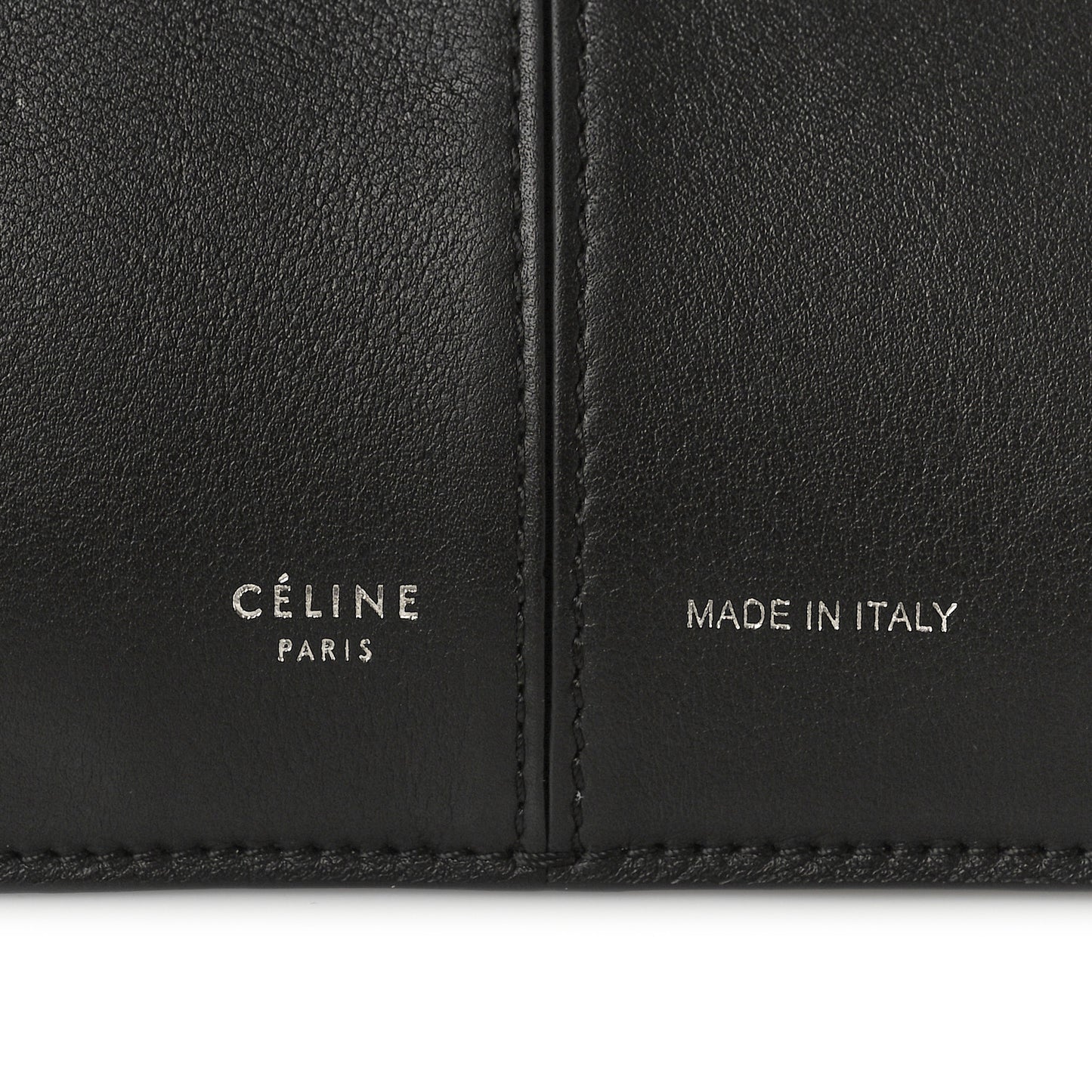 Supple Natural Calfskin Vertical Tri-Fold Bag Black