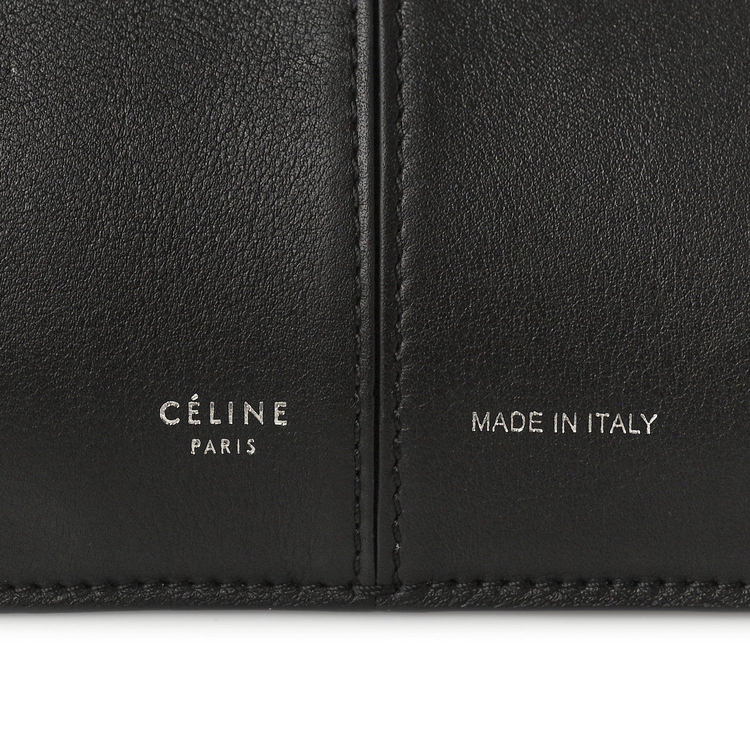 Celine Supple Natural Calfskin Vertical Tri-Fold Bag Black 7 of 11