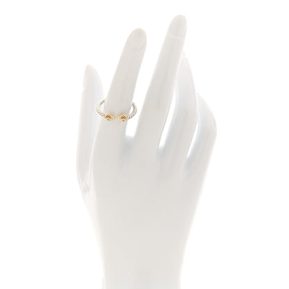 David Yurman Sterling Silver 14K Yellow Gold Diamond Renaissance Ring 53 6.25 2 of 4