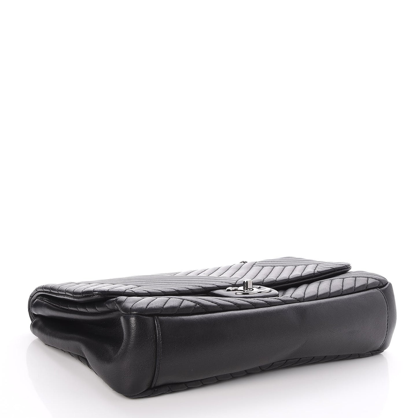 Lambskin Large CC Crossing Flap Black