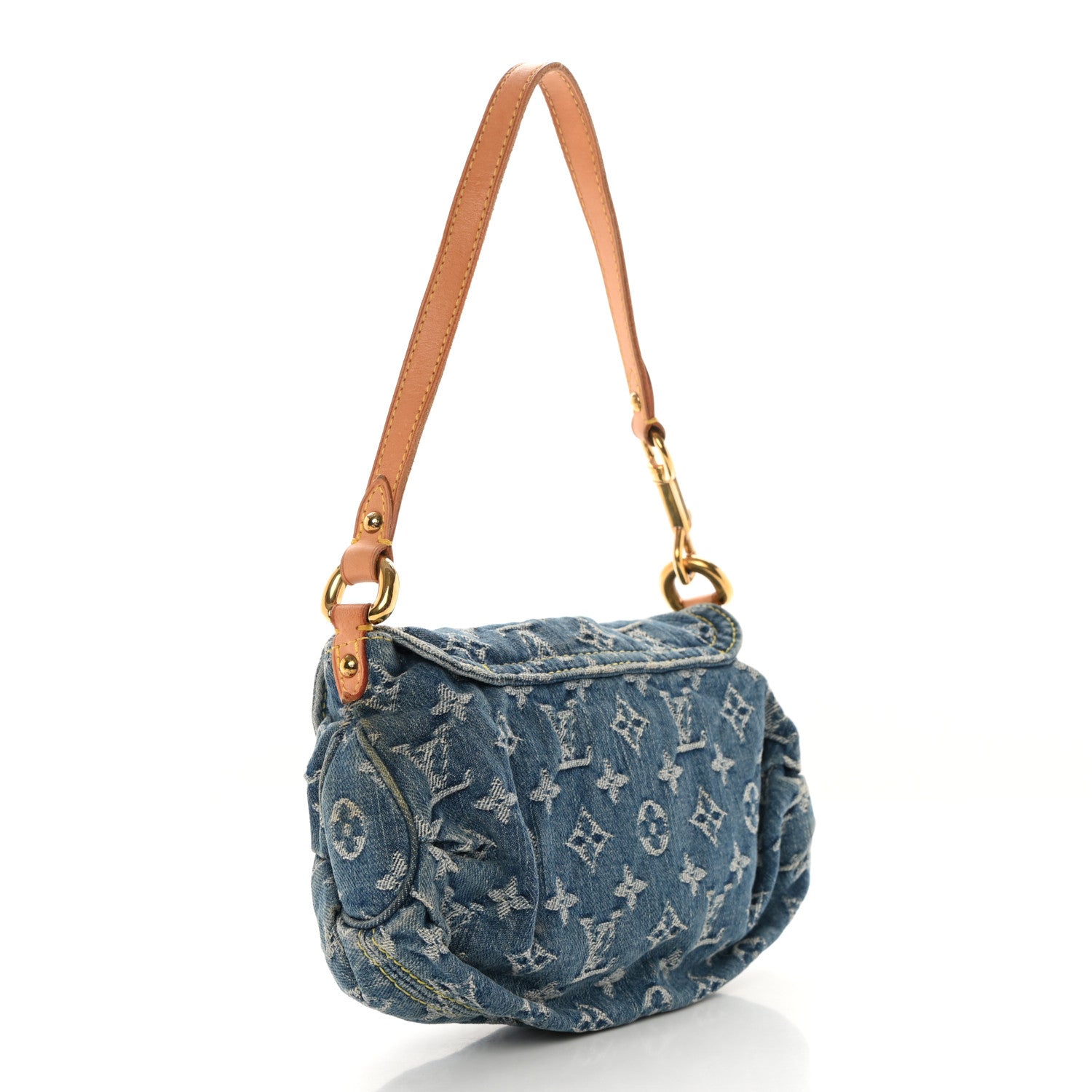 Louis Vuitton Monogram Denim Mini Pleaty Blue 3 of 16