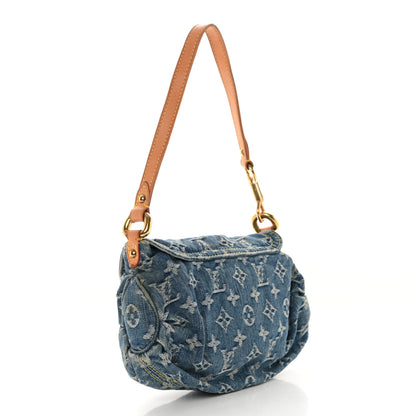 Louis Vuitton Monogram Denim Mini Pleaty Blue 3 of 16