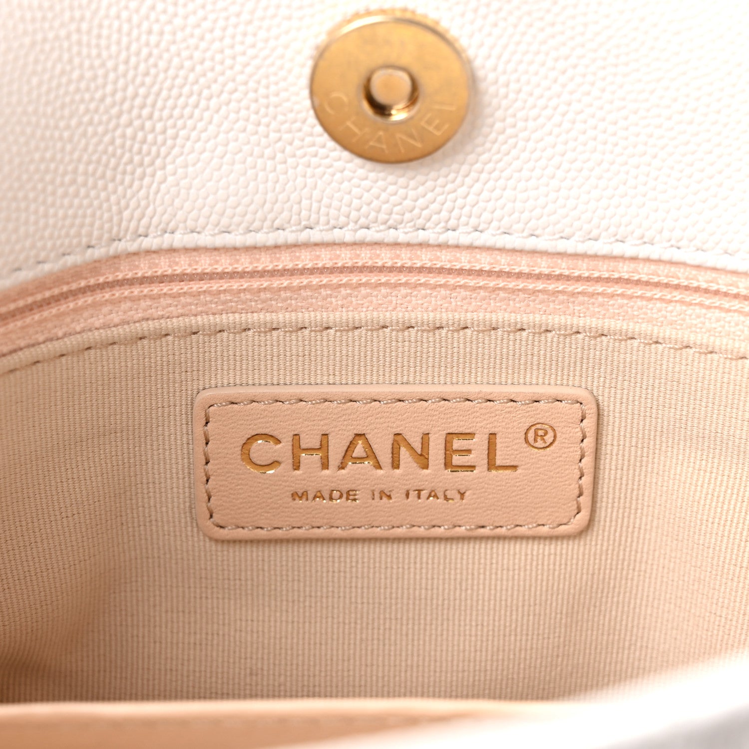Chanel Caviar Quilted Wavy CC Hobo White 6 of 11