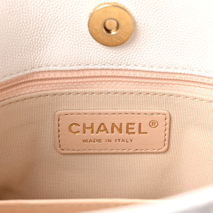 Chanel Caviar Quilted Wavy CC Hobo White 6 of 11