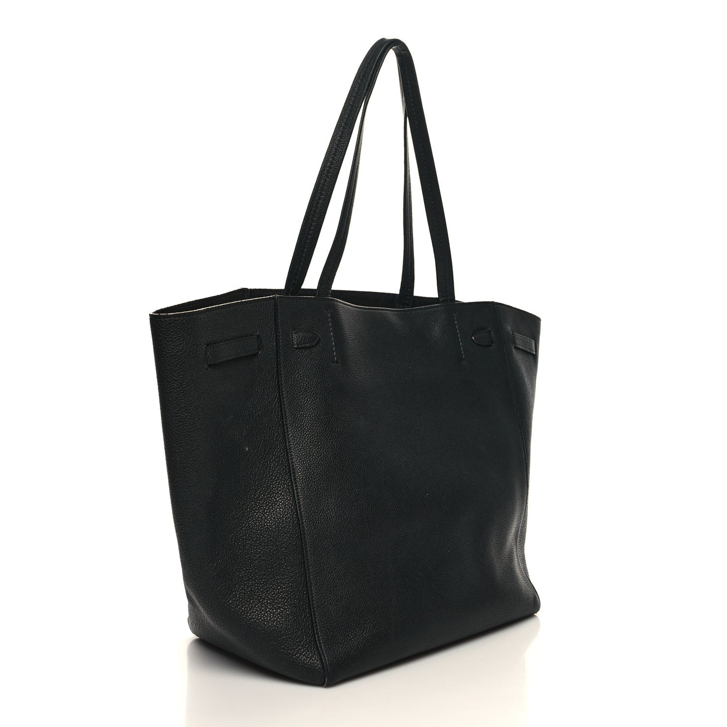 Soft Grained Calfskin Small Belt Cabas Phantom Black