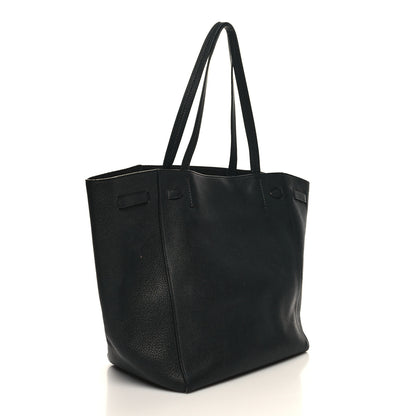 Celine Soft Grained Calfskin Small Belt Cabas Phantom Black 3 of 14
