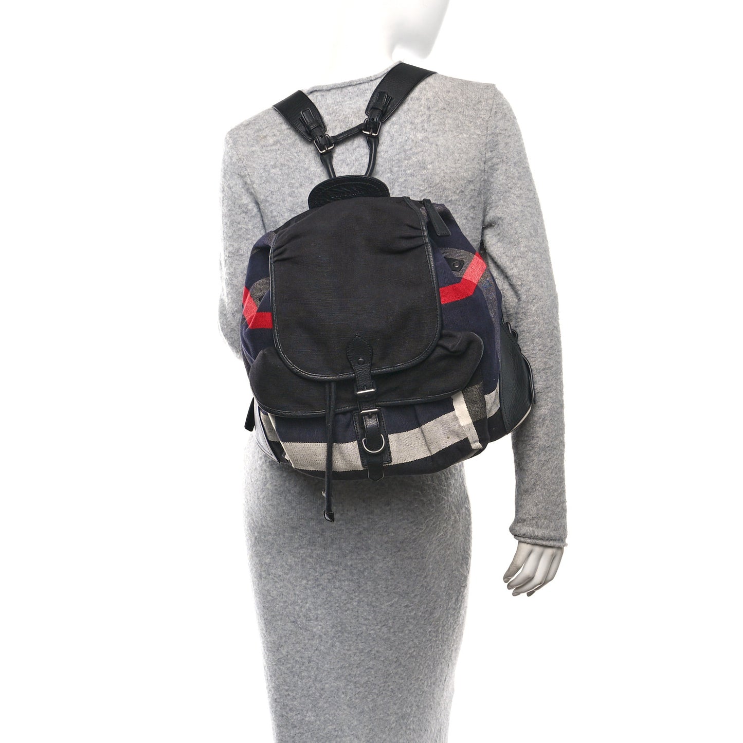 Canvas Mega Check Korbin Backpack Black