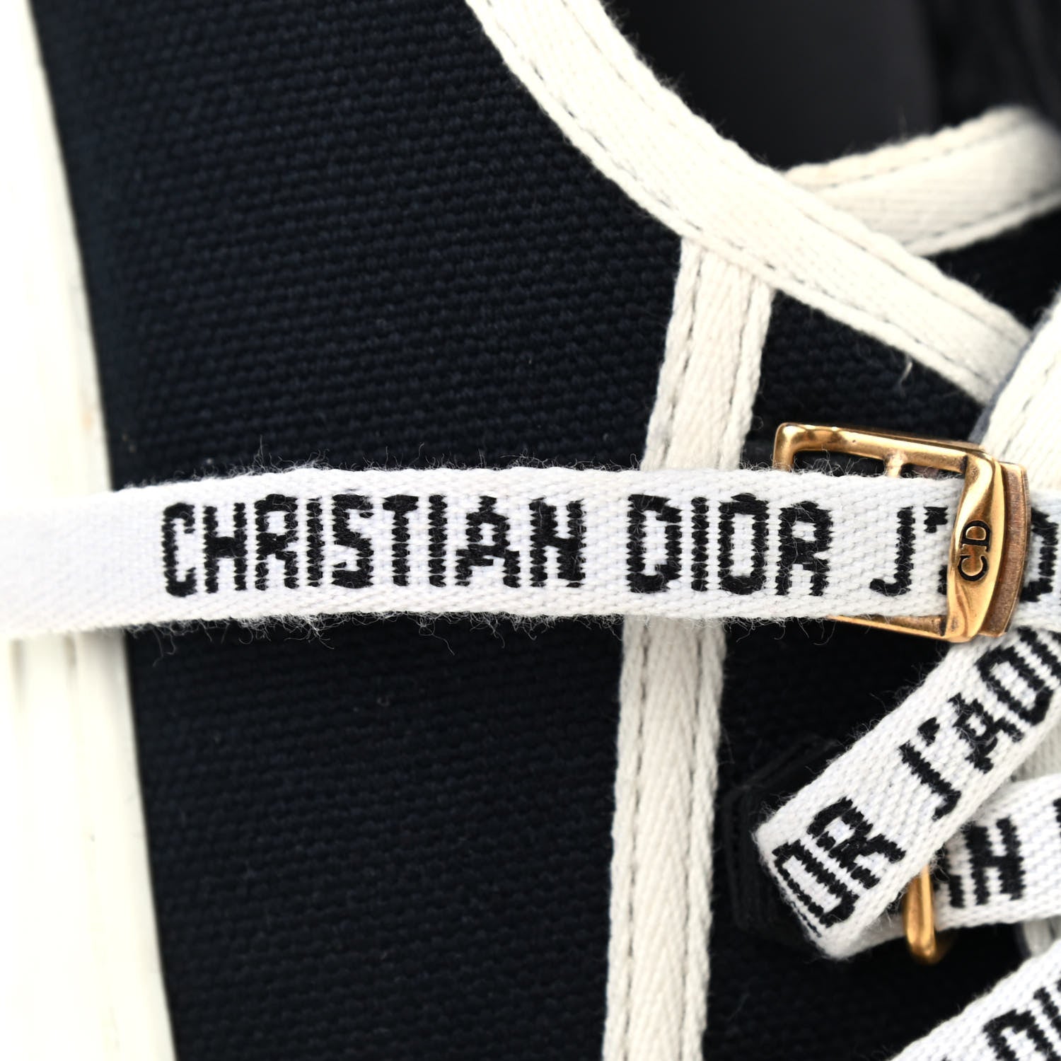 Christian Dior Canvas Womens Walk'n Dior Low Top Sneakers 38 Black 8 of 14