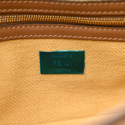Fendi Raffia Vitello King Lucido FF Embroidered Baguette Grano Sand 6 of 8