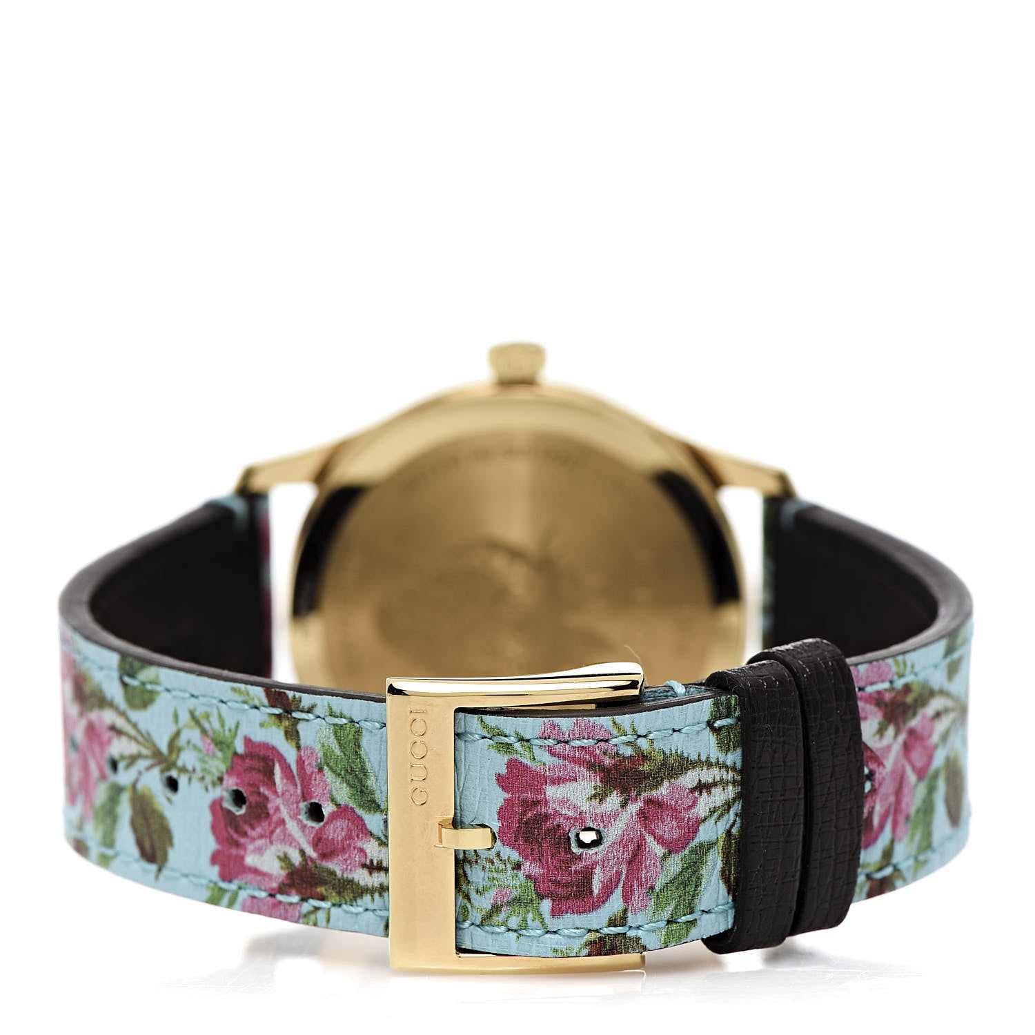 Gucci Stainless Steel Calfskin 38mm G-Timeless Floral Quartz Watch Blue 3 of 8