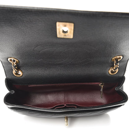Chanel Shiny Goatskin Diagonal Quilted Small Flap Black 5 of 11