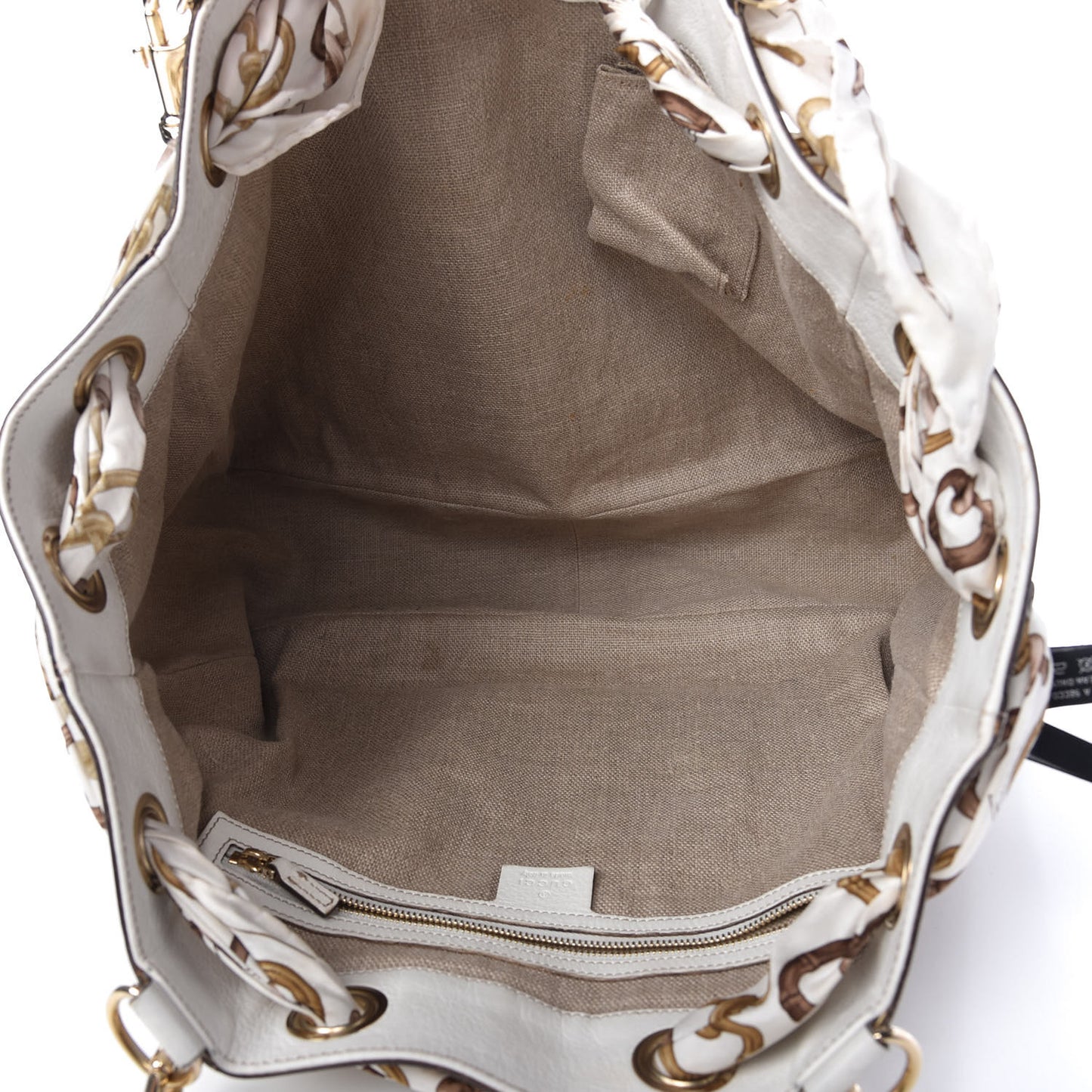 Monogram Large Positano Tote Off White
