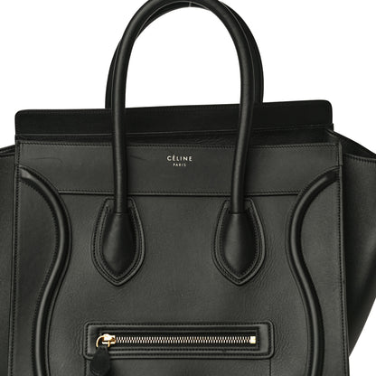 Celine Smooth Calfskin Mini Luggage Black 8 of 15