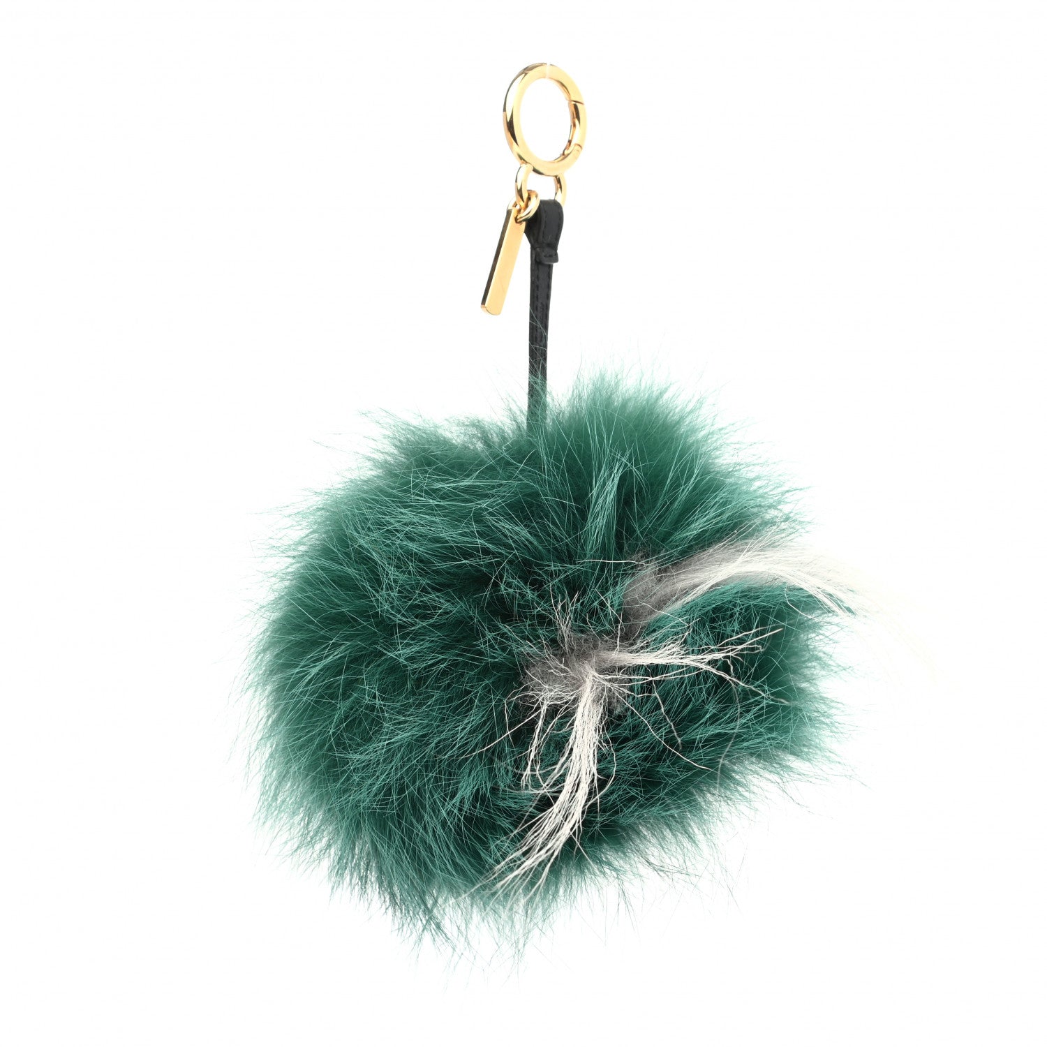 Fendi Fox Rabbit Goat Mink Fur Vitello Flamingo Minty Monster Bag Bug Charm Green Apple Multicolor 2 of 4