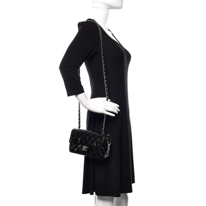 Chanel Patent Calfskin Quilted Mini Rectangular Flap Black 2 of 10