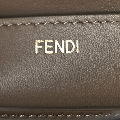 Fendi Vitello Seta Shiny Nappa Plexiglass Medium Peekaboo I SEE U Satchel Tortora 6 of 8