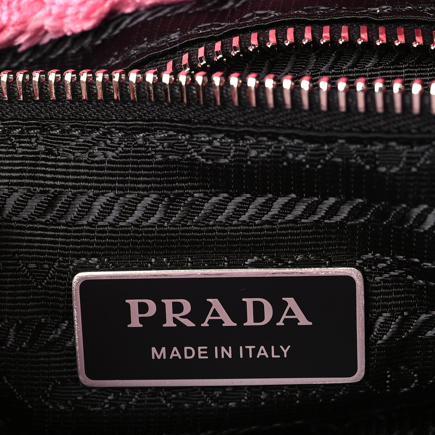 Prada Terry Cloth Tote Bag Petalo Black 6 of 9
