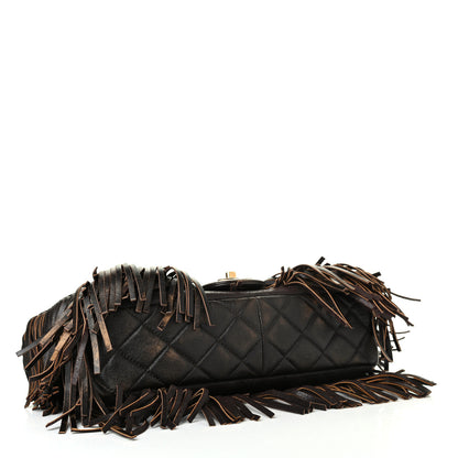 Chanel Metallic Calfskin Quilted Large Into The Fringe Flap Brown 3 of 4