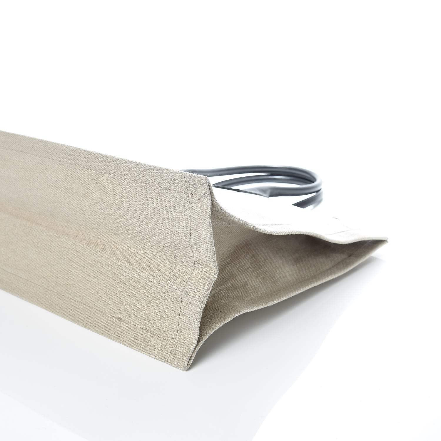 Saint Laurent Linen Calfskin Rive Gauche Tote Optic White 6 of 11