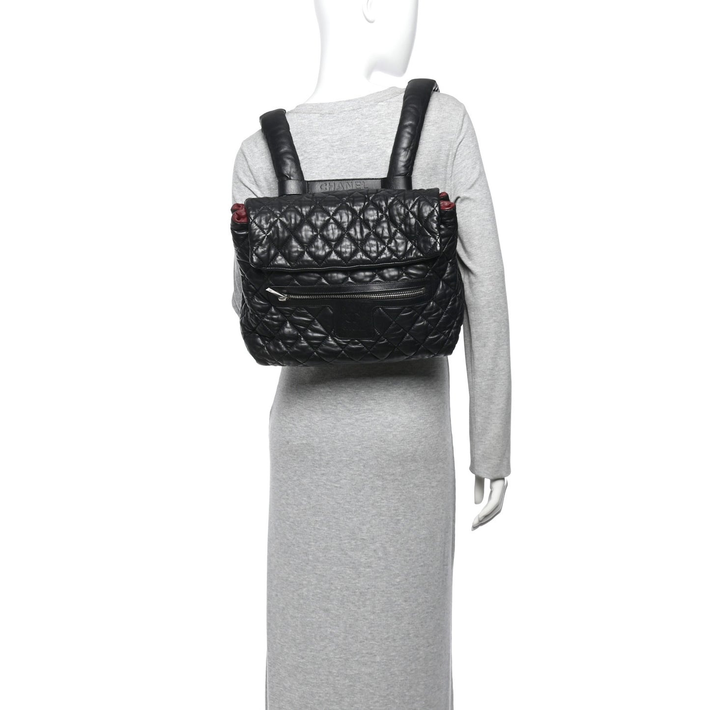 Lambskin Quilted Coco Cocoon Backpack Black