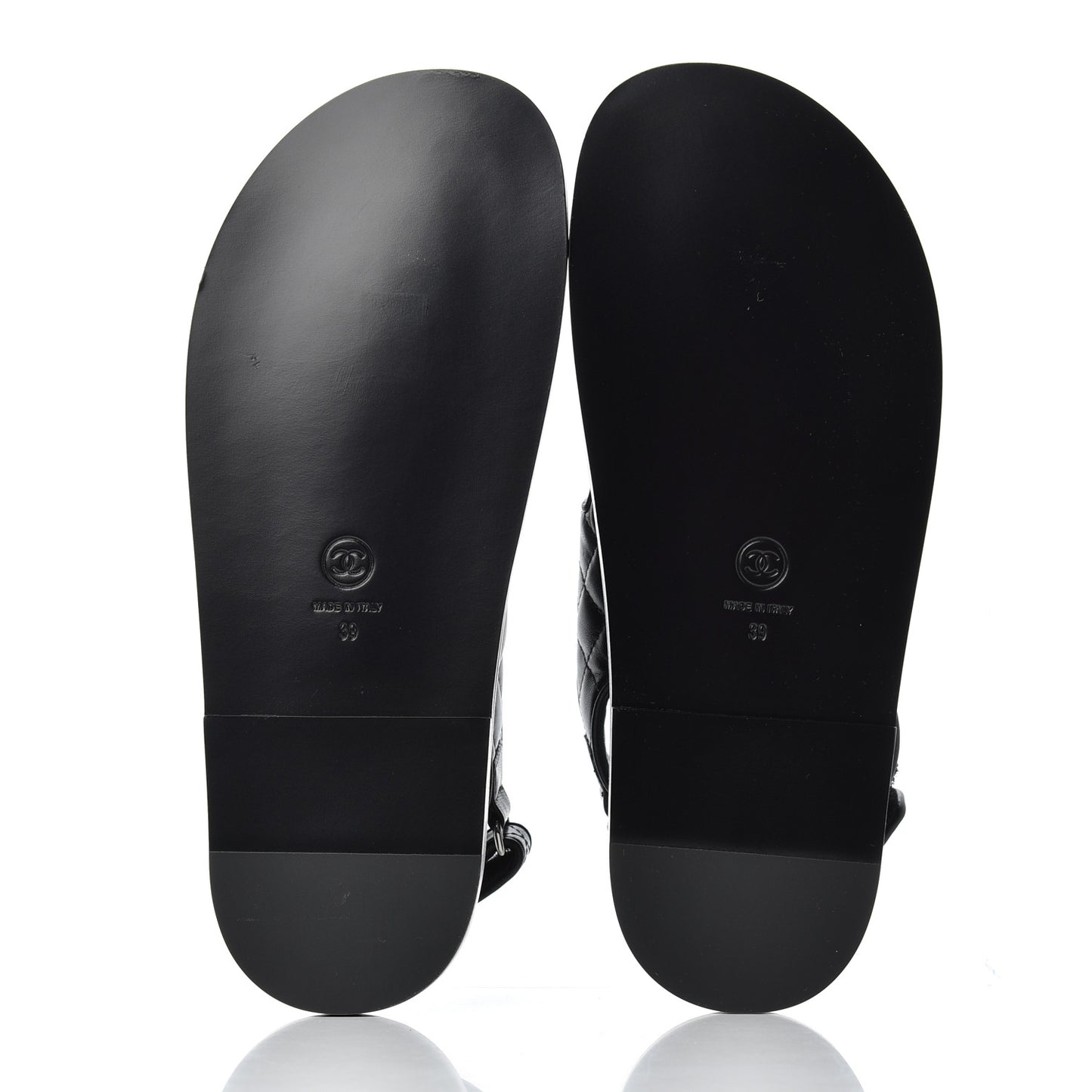 Lambskin Velcro Dad Sandals 39 Black