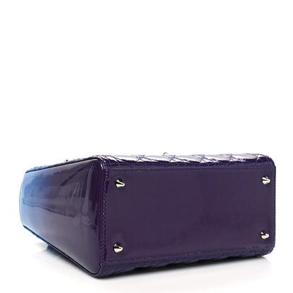 Christian Dior Patent Cannage Gradient Medium Lady Dior Purple Blue 4 of 12