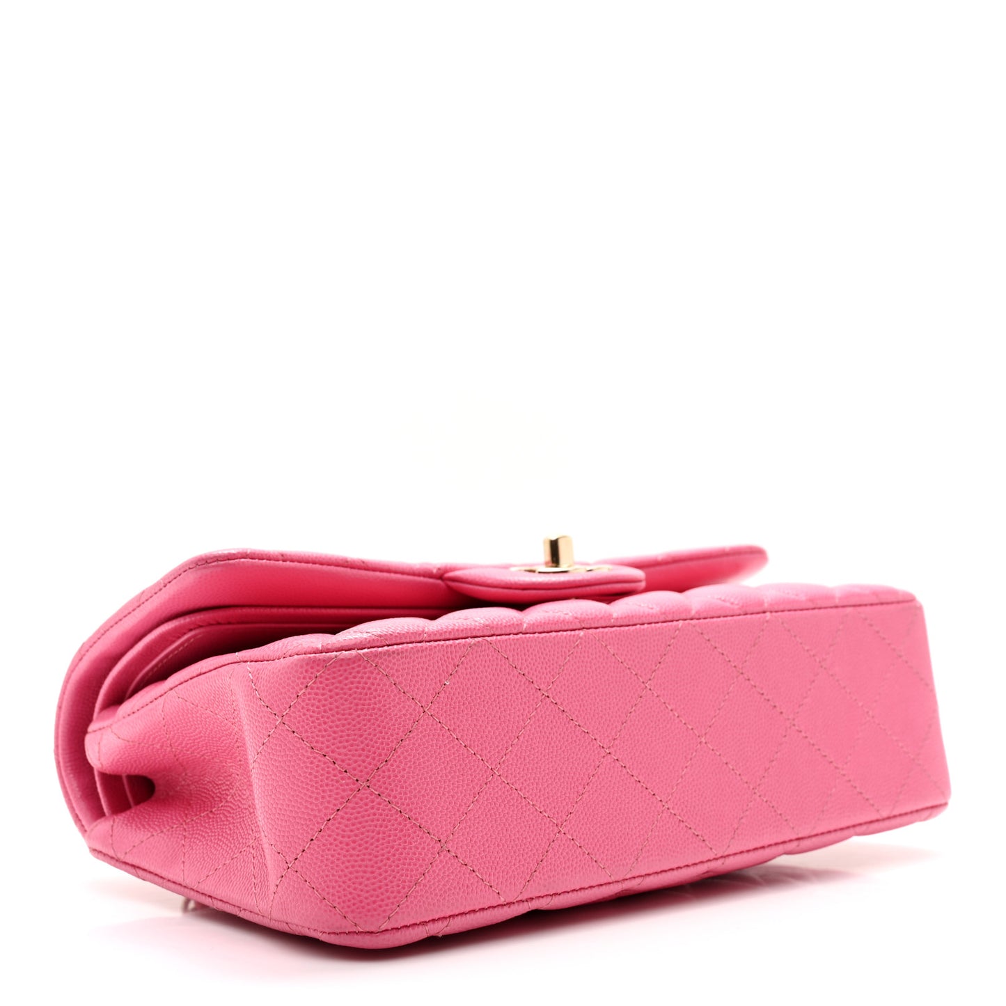 Caviar Quilted Small Double Flap Pink