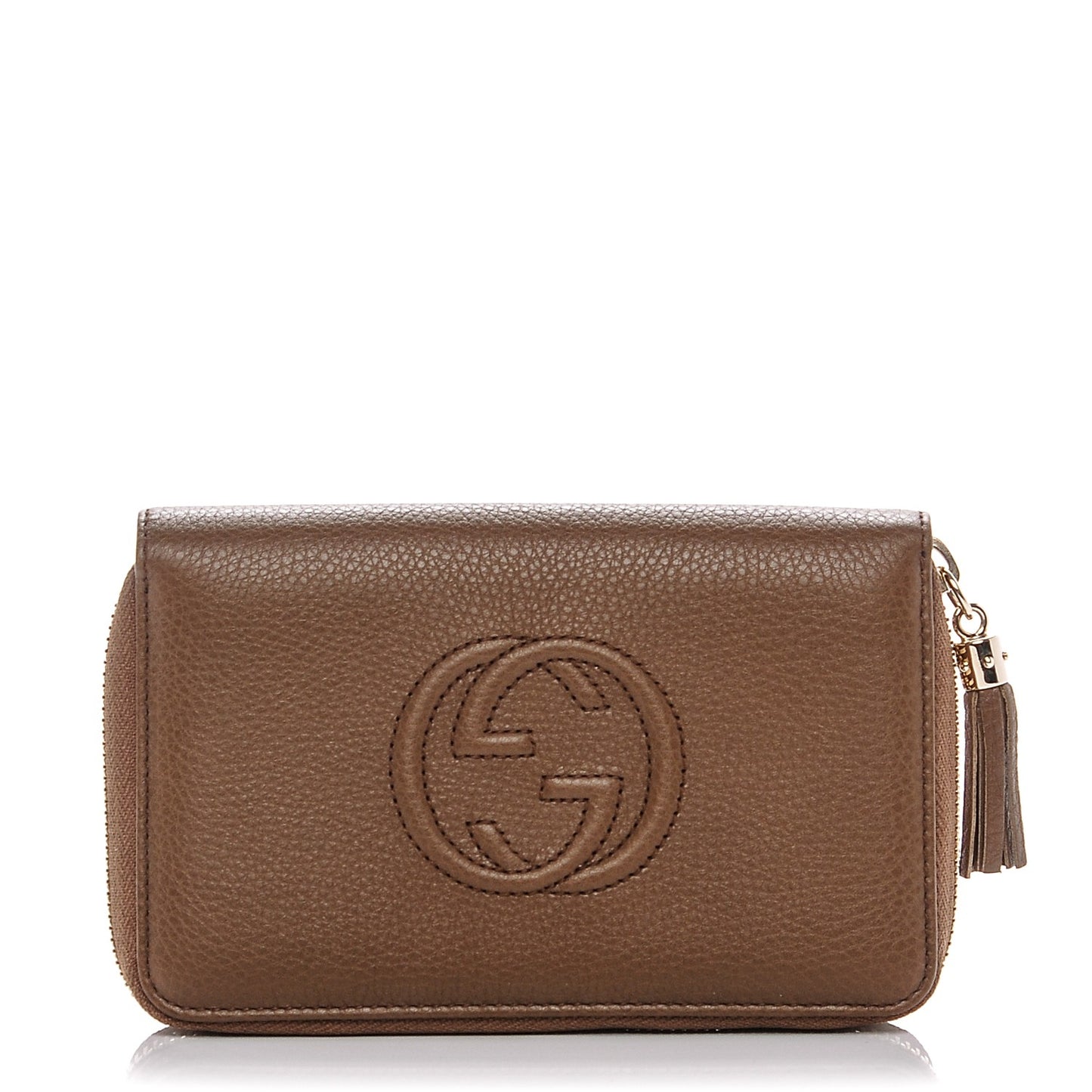 Calfskin Medium Soho Zip Around Wallet Maple Brown