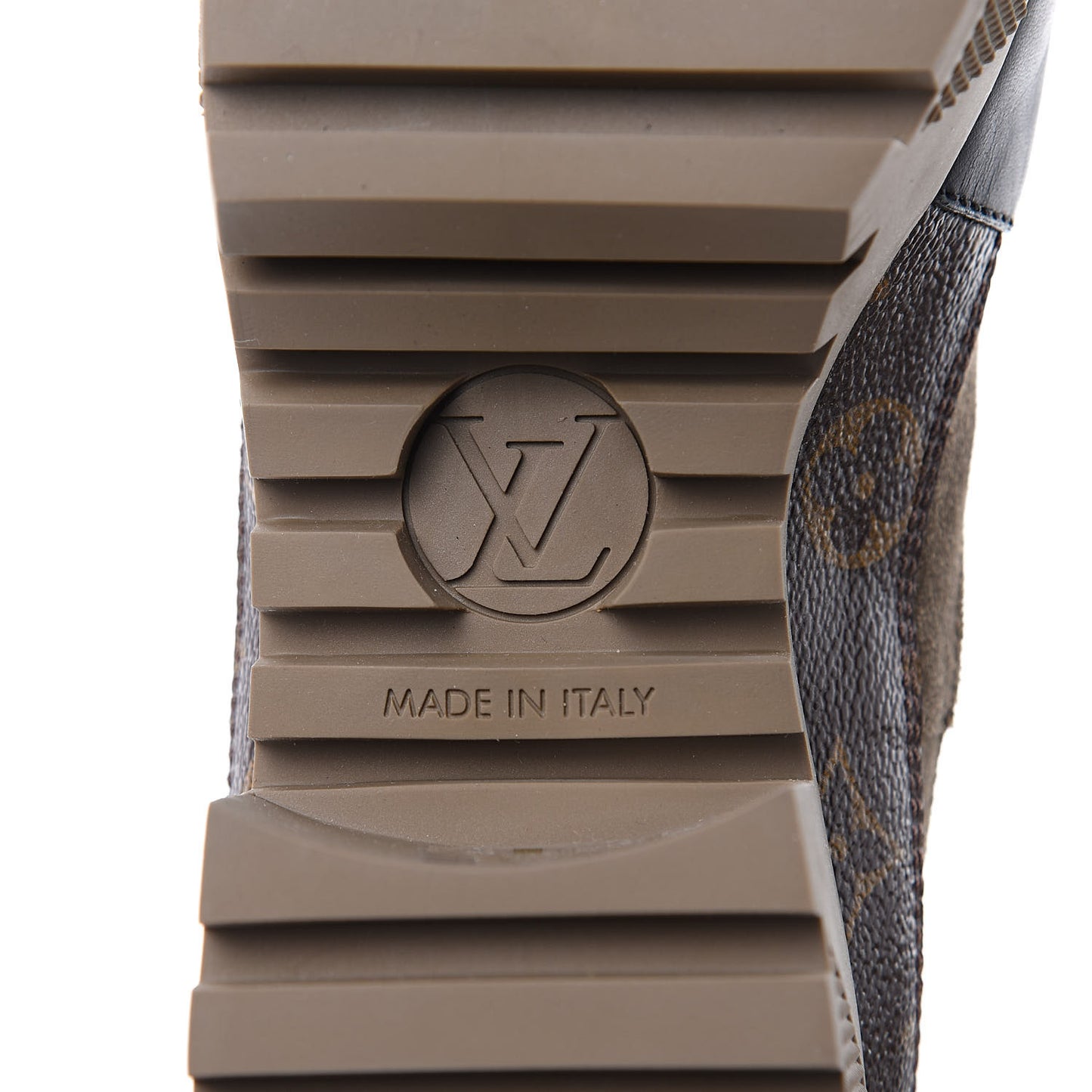 Suede Calfskin Monogram Laureate Platform Desert Boots 39 Taupe