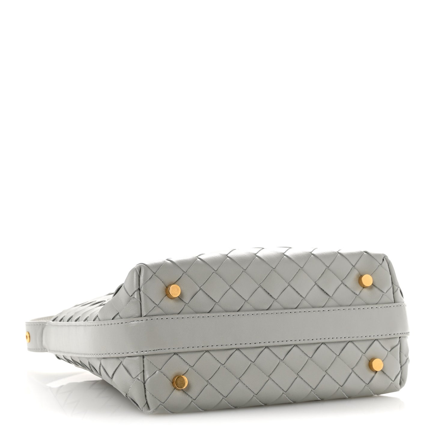 Calfskin Nappa Intrecciato Mini Wallace Agate Grey