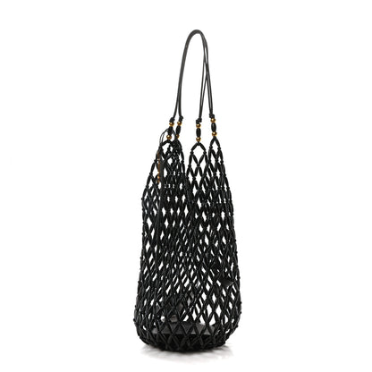 Saint Laurent Wood Beaded Hobo Bag Black 1 of 9