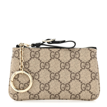 Gucci GG Supreme Monogram Selleria Key Case Brown 1 of 8