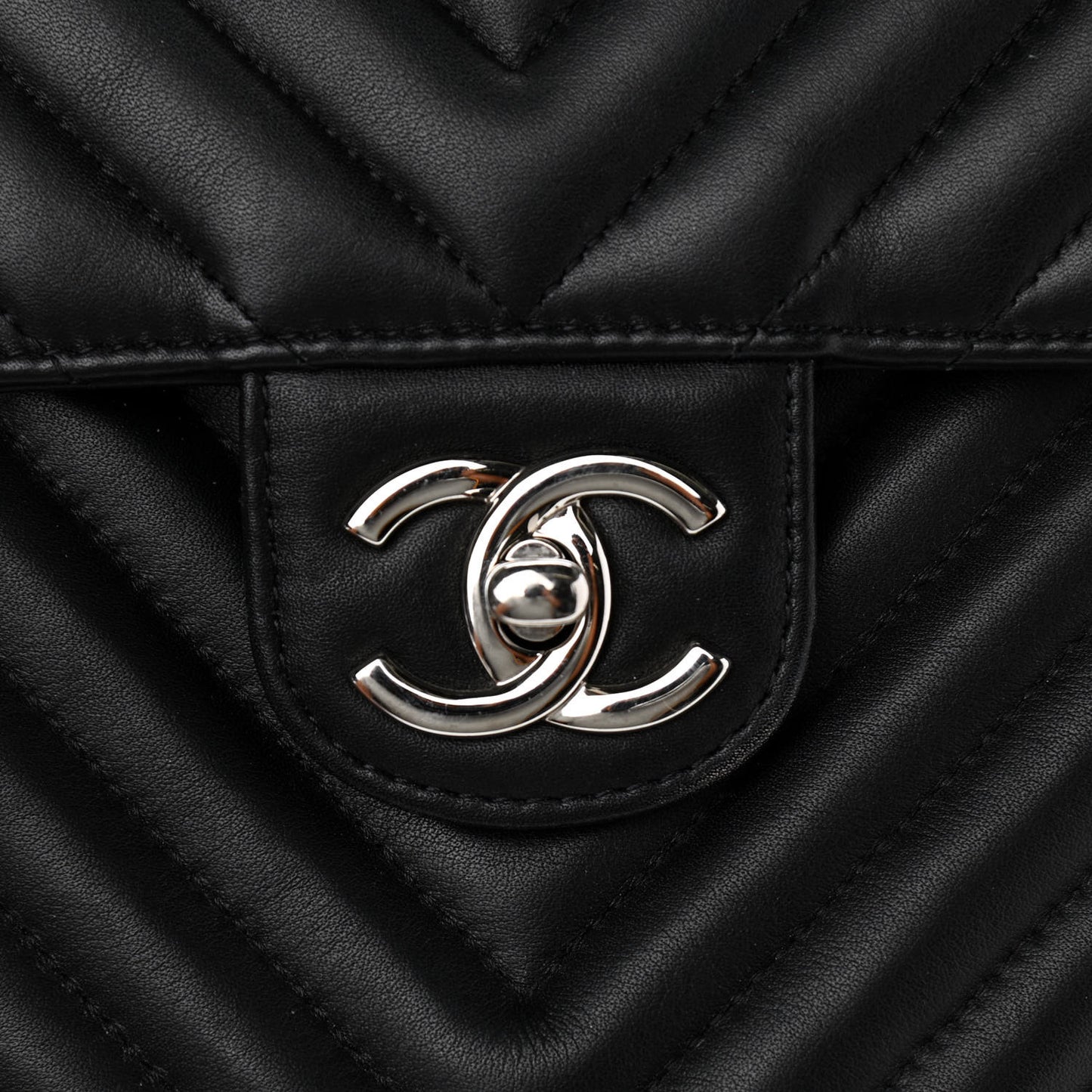 Calfskin Chevron Quilted Small Urban Spirit Backpack Black