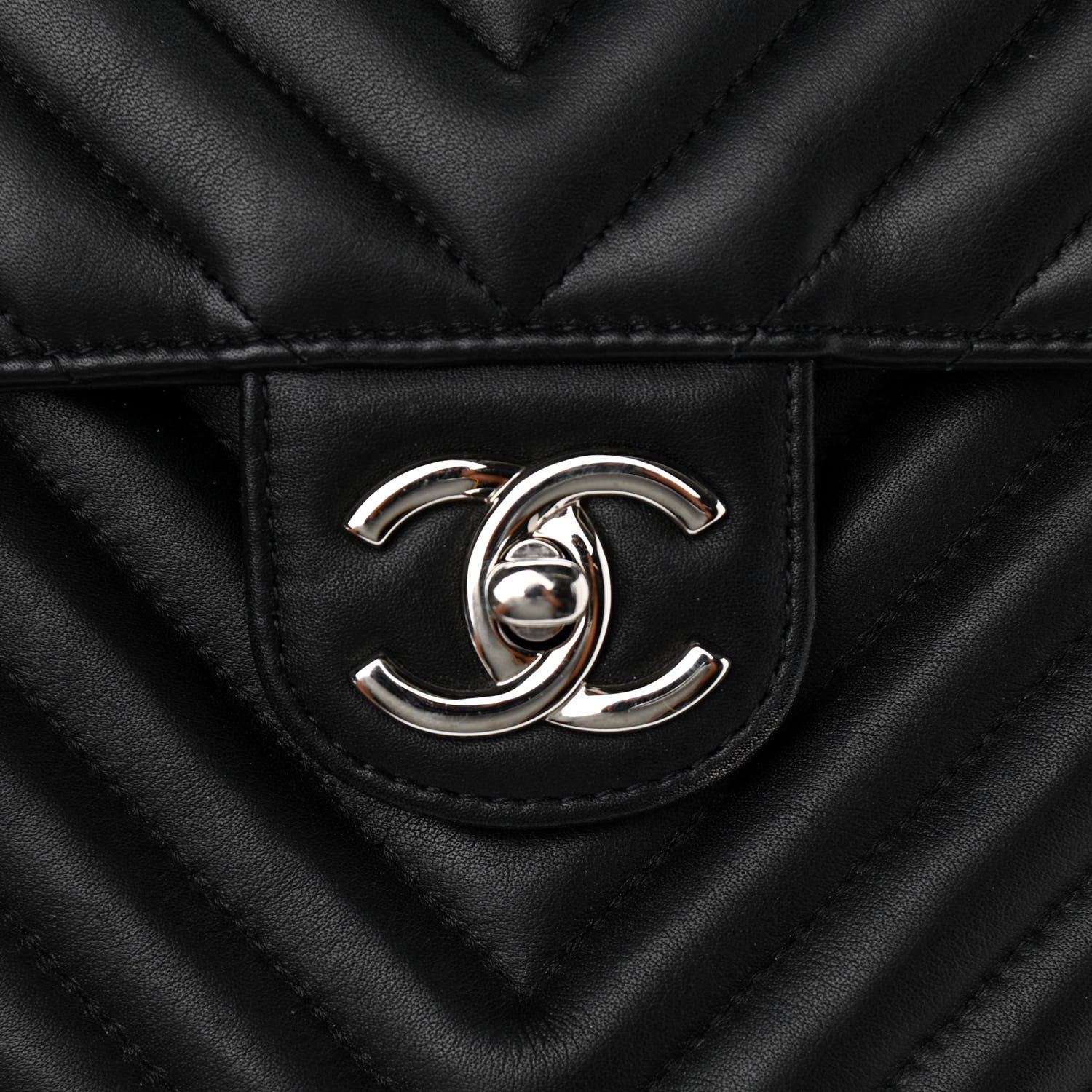Chanel Calfskin Chevron Quilted Small Urban Spirit Backpack Black 8 of 10