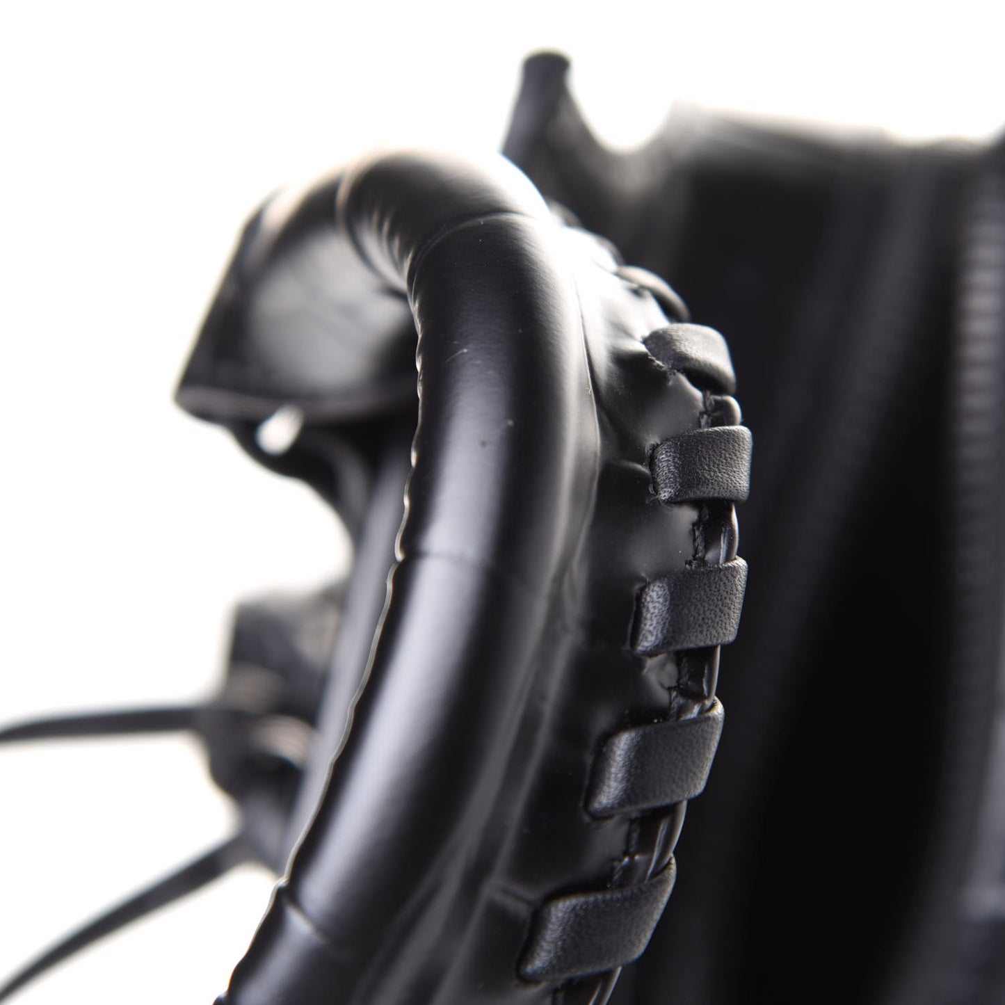 Semi Shiny Calfskin Crocodile Embossed Neo Classic Black Hardware Mini City Black