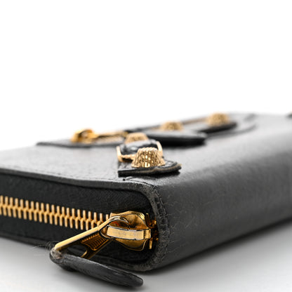 Balenciaga Agneau Giant 12 Gold Hardware Continental Zip Around Wallet Gris Fossile 9 of 13