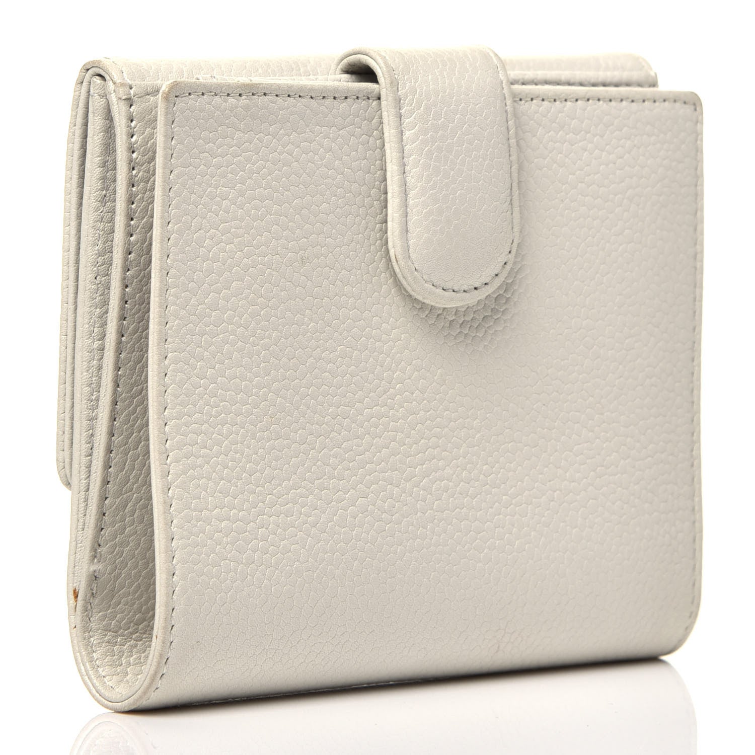 Chanel Caviar Timeless CC Compact Flap Wallet White 3 of 7