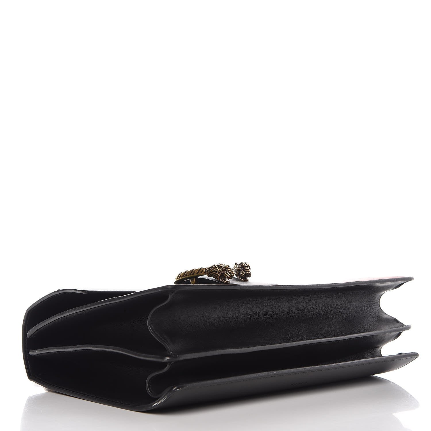 Gucci Calfskin Bamboo Web Large Dionysus Top Handle Bag Black Bright Evergreen Hibiscus Red 6 of 12
