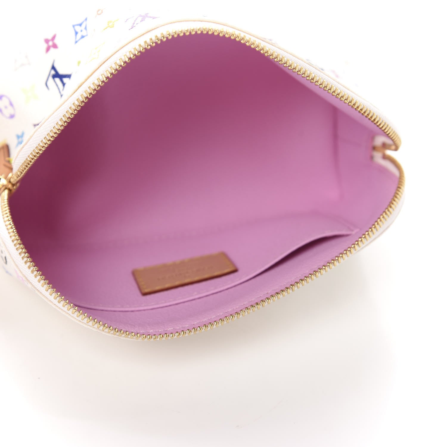 Louis Vuitton Monogram Multicolor Cosmetic Pouch White Litchi 5 of 8