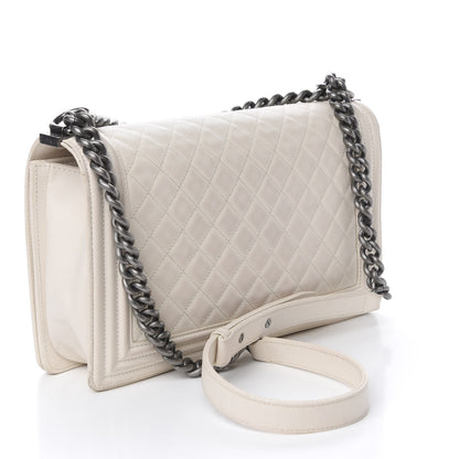 Chanel Caviar Quilted Medium Boy Flap Ivory 3 of 18