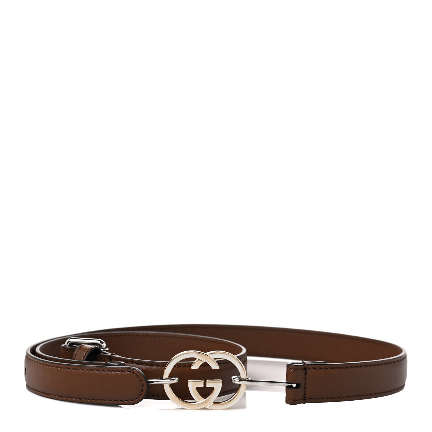 Gucci Calfskin Interlocking G Buckle Belt 90 36 Brown Sugar 1 of 6