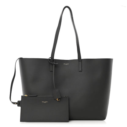 Saint Laurent Calfskin Large Shopping Tote Storm 1 of 14