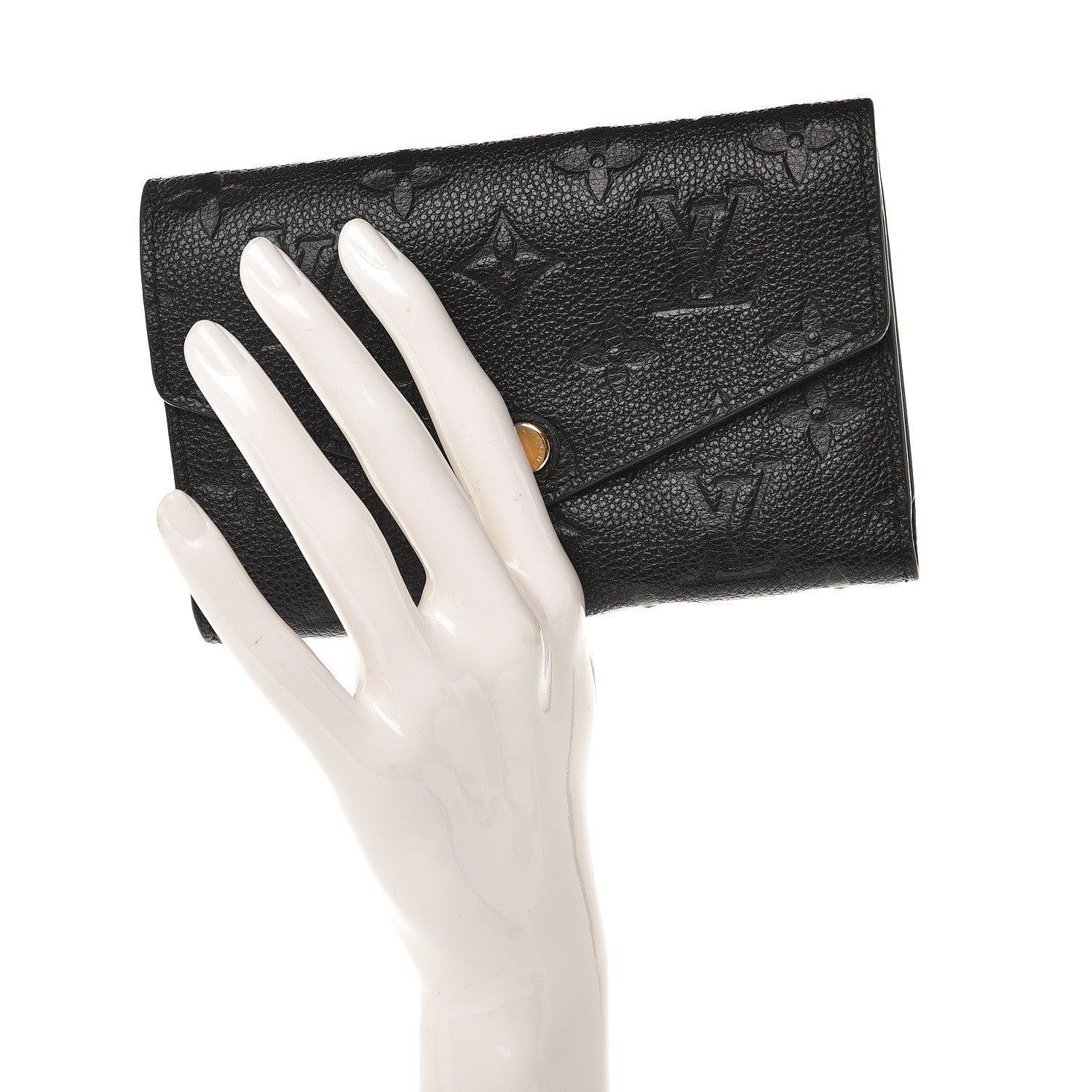 Louis Vuitton Empreinte Compact Curieuse Wallet Black 2 of 6