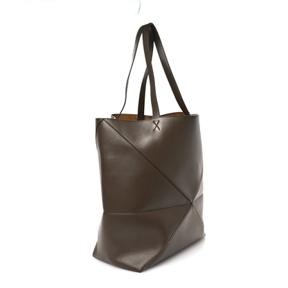 Loewe Shiny Calfskin Large Puzzle Fold Tote Khaki Green 3 of 13