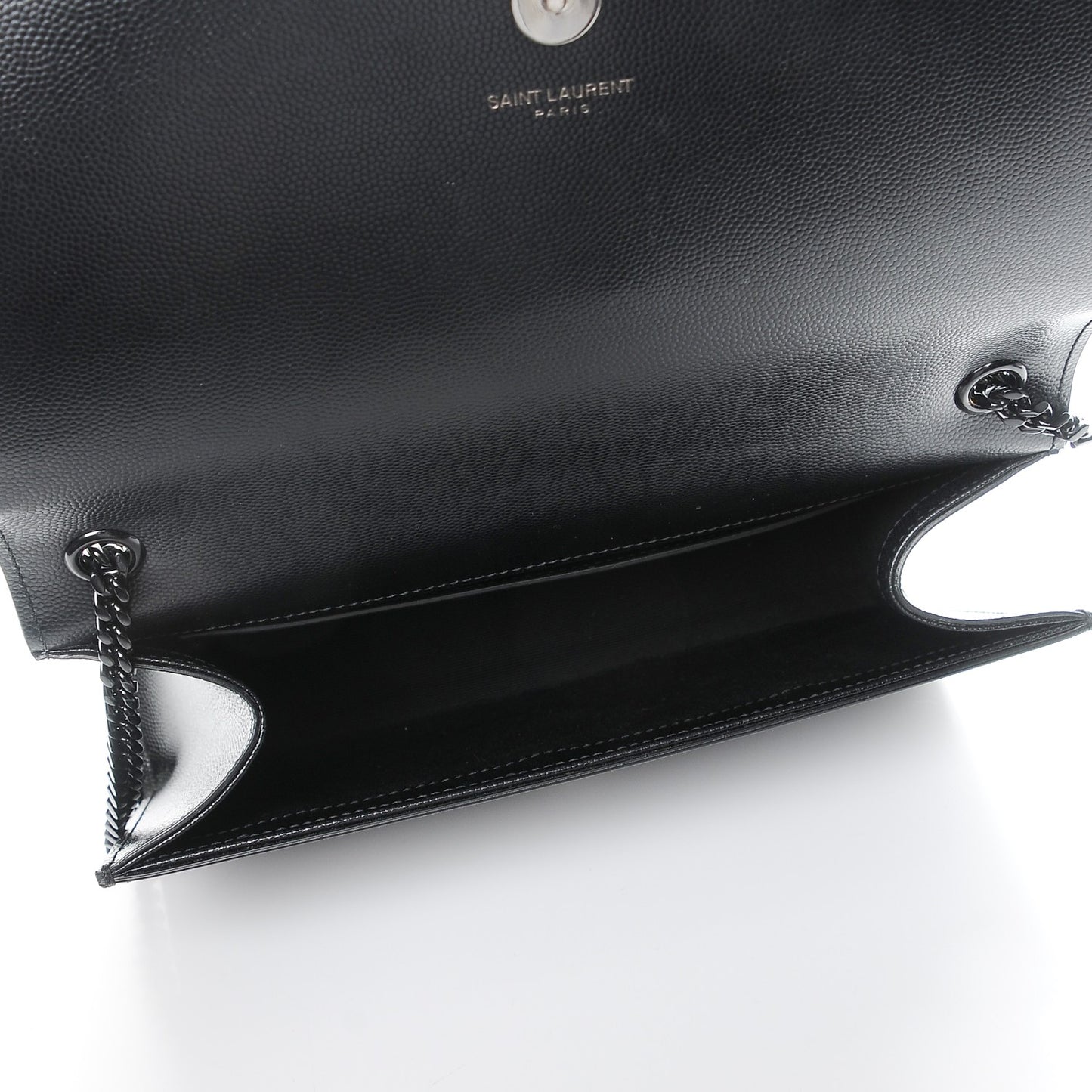 Grain De Poudre Medium Classic Monogram Kate Satchel Black
