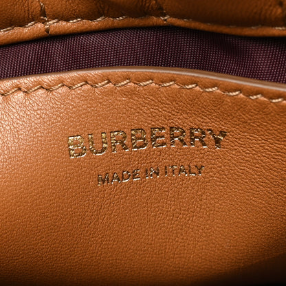 Burberry Lambskin Quilted Mini Lola Bucket Bag Maple Brown 6 of 8