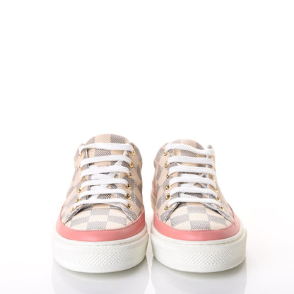 Louis Vuitton Damier Azur Stellar Sneakers 37 Rose Ballerine 3 of 10