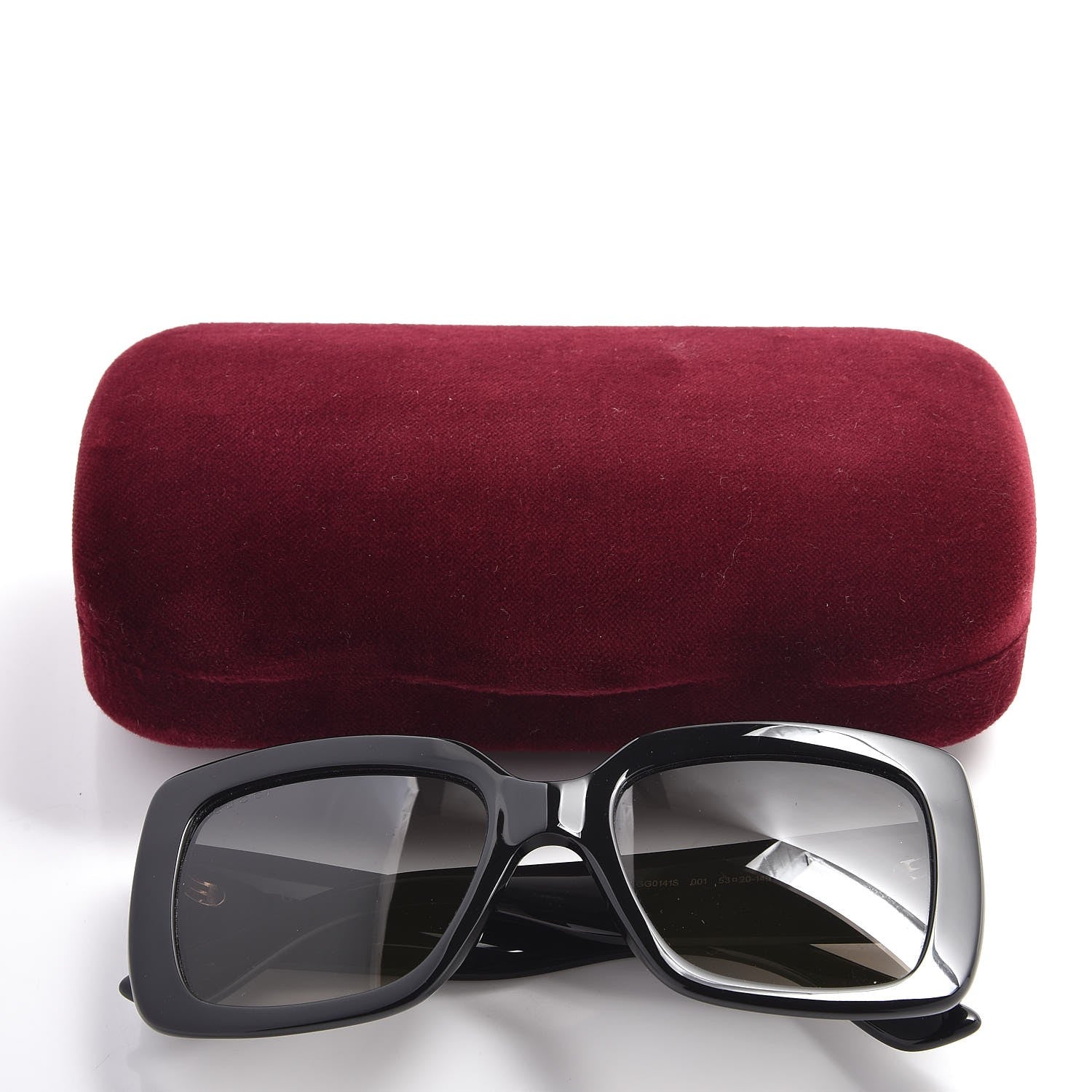 Gucci Square Optyl GG0141 Sunglasses Black 8 of 8