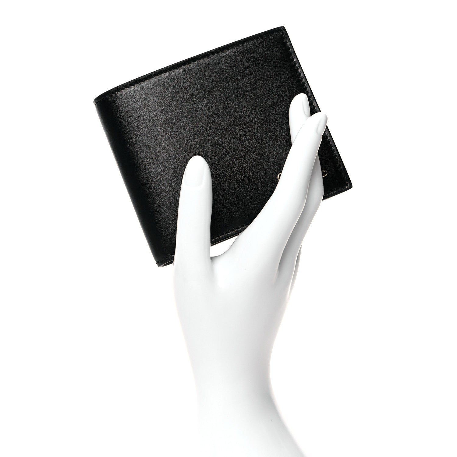Gucci Plutone Calfskin Logo Bi-Fold Wallet Black 2 of 8